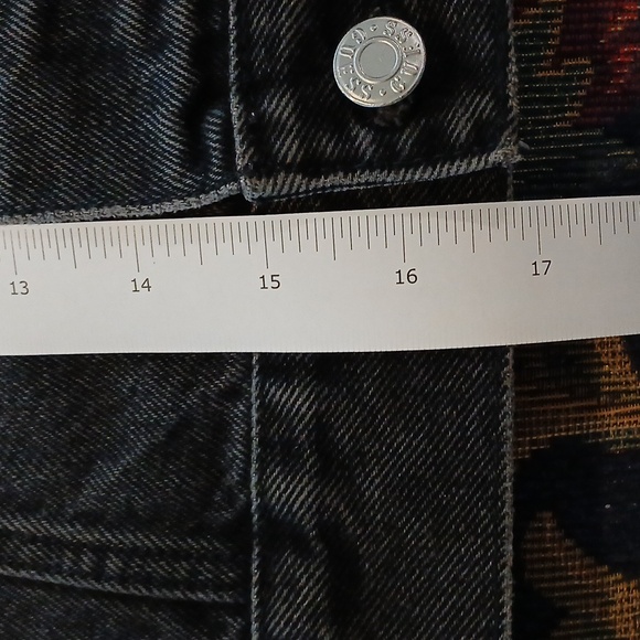 Guess Charcoal Cropped Denim Jacket - Picture 9 of 10